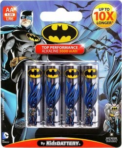 Baterie Batman AA (LR6) Alkaline 1,5V set 4ks na kartě