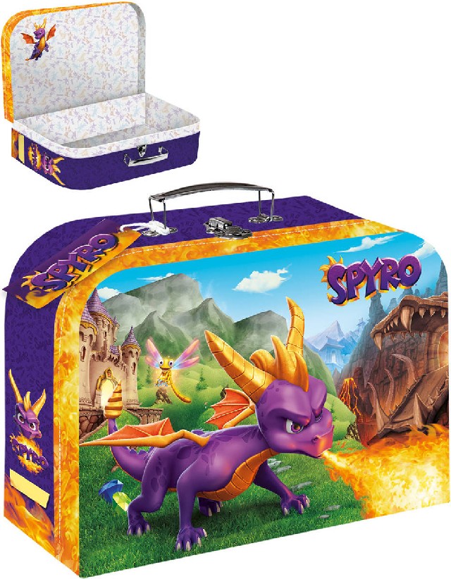  Kufřík dětský školní dráček Spyro 35x23x10cm tvrdý karton