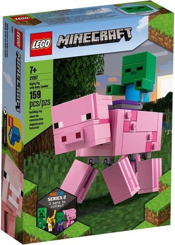 LEGO MINECRAFT Velká figurka Prase a malá zombie 21157 STAVEBNIC