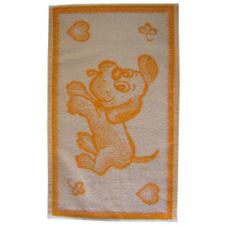 Dětský ručník 50x30 - Pejsek oranžový pomeranč