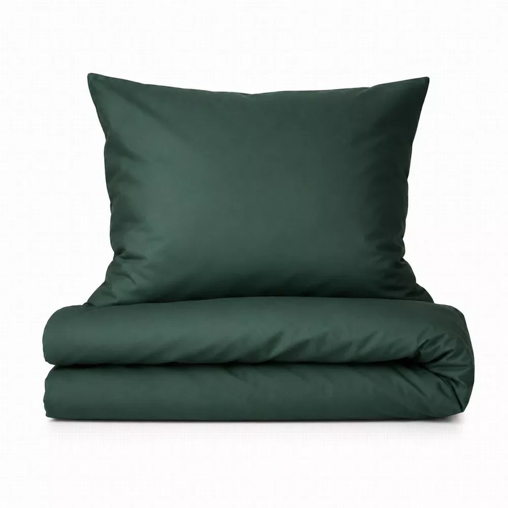 Povlečení bavlněný satén Dark green
