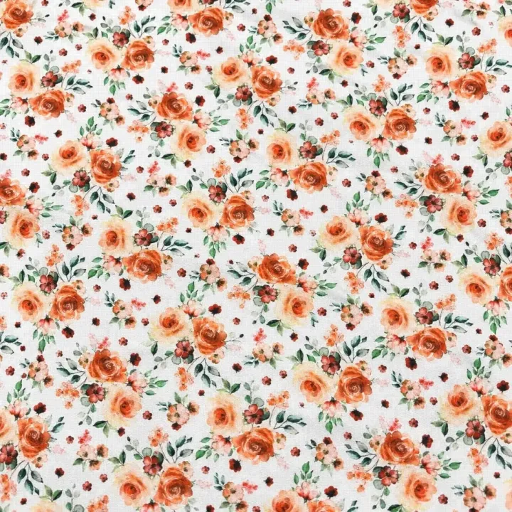 Povlak bavlna Růže oranžová