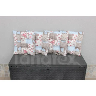 Sedák de luxe Modrý patchwork