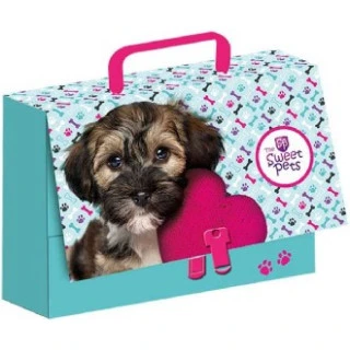 Kufřík dětský The Sweet Pets mazlíčci foto Pejsek 32x23x7cm holč