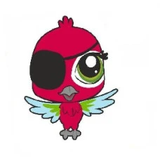 Dekorace Littlest Pet Shop PAPOUŠEK (pěnová samolepící na stěnu,