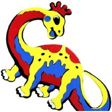 Dekorace Dino (pěnová samolepící na stěnu, sklo, nábytek apod.)