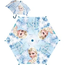 Deštník dětský Frozen Elsa modrý manuální skládací (Ledové Králo