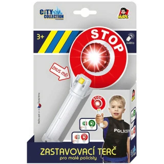 Plácačka policejní 23cm zastavovací terč plastový na baterie Svě