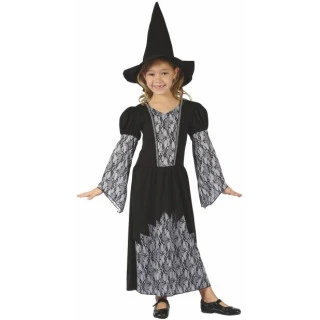 KARNEVAL Šaty ČARODĚJKA vel. S (110-120 cm) 4-6 let KOSTÝM
