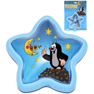 KRTEK (Krteček) Lampička hvězdička 15cm modrá závěsná na baterie
