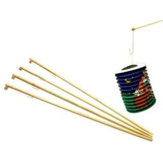 DŘEVO Hůlka dřevěný držák 60cm doplněk k lampionu