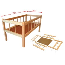 DŘEVO Postýlka dřevěná pro panenku 50x28 cm * DŘEVĚNÉ HRAČKY *
