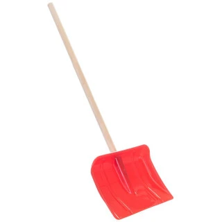 Dětská lopata hrablo na sníh délka 87cm červené plast/dřevo