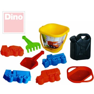 DINO Tatra velký set 9ks na písek kyblík s kanystrem a bábovička