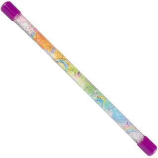 Hůlka magická duhová se třpytkami 31cm jednorožci plast