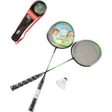 Badmintonový set pálka 65cm 2ks + míček v přenosném vaku