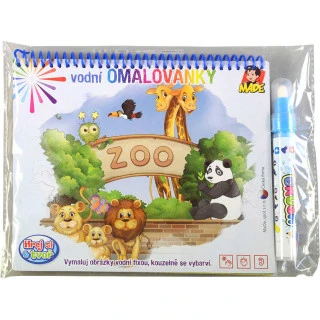 Kouzelné malování vodou 20x16cm zvířátka ze ZOO set s vodní fixo