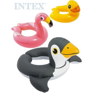 INTEX Kruh dětský nafukovací s hlavičkou zvířátka do vody 3 druh