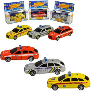 Auto City Collection záchranné složky zpětný chod Policie
