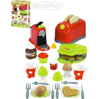 ECOIFFIER Baby set snídaňový velký s topinkovačem a kávovarem pr
