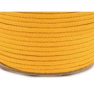 Oděvní šňůra PES O4 mm - žlutooranžová