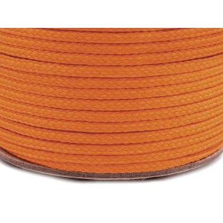 Oděvní šňůra PES O4 mm - oranžová
