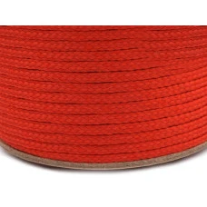 Oděvní šňůra PES O4 mm - červená
