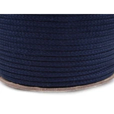 Oděvní šňůra PES O4 mm - švestkově modrá