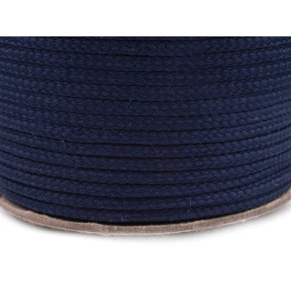 Oděvní šňůra PES O4 mm - švestkově modrá