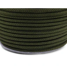 Oděvní šňůra PES O4 mm - šedozelená