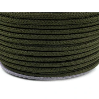 Oděvní šňůra PES O4 mm - šedozelená