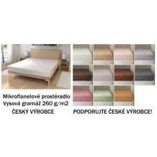 Mikroflanelové prostěradlo  80x200cm 260g/m2