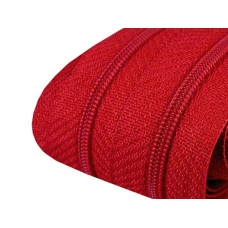Zip spirálový v metráži 3mm - červená