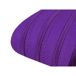 Zip spirálový v metráži 3mm - tmavě fialová