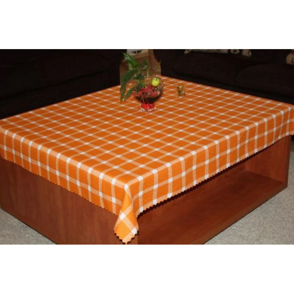 Teflonový ubrus - kostka oranžová 50x100