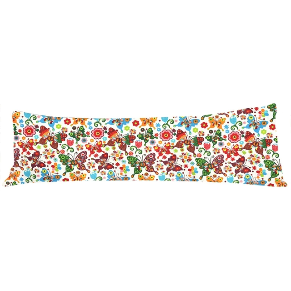 Povlak na dlouhý polštář 45x120cm - Barevní motýlci