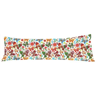 Povlak na dlouhý polštář 55x180cm - Barevní motýlci