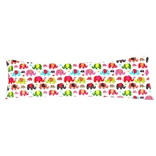 Povlak na dlouhý polštář 50x150cm - Barevní sloni
