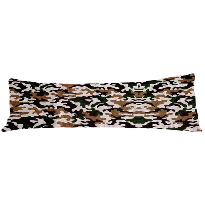 Povlak na dlouhý polštář 55x180cm - Maskáč bílý