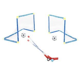 MAXI SADA 2x skládací branka 92 cm, hokejky, puk, míčky