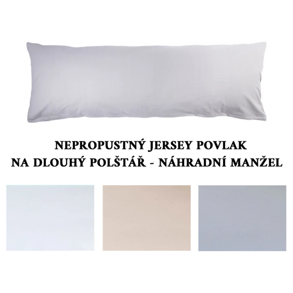 Nepropustný jersey povlak na dlouhý polštář 45x120cm