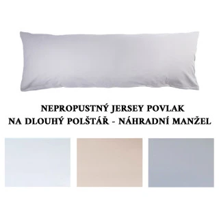 Nepropustný jersey povlak na dlouhý polštář 55x180cm