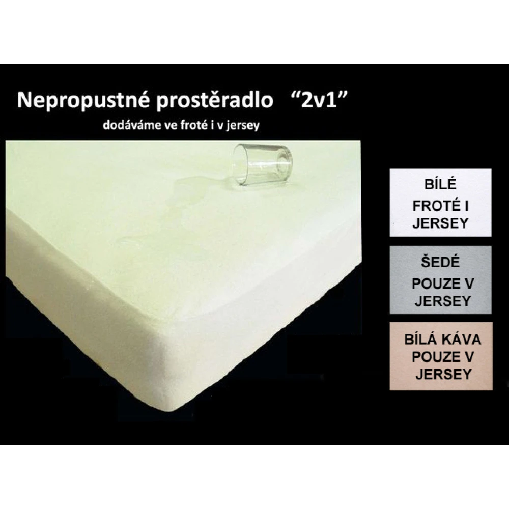 Nepropustné jersey prostěradlo 100x200