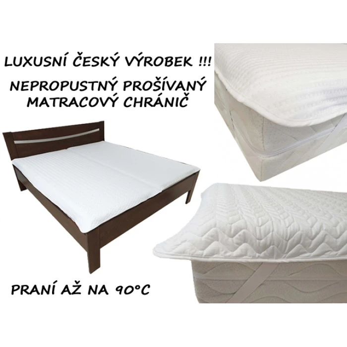 Nepropustný prošívaný chránič matrace DELUXE - 120x220cm