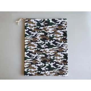 Bavlněný pytlík - Maskáčový vzor, bílý