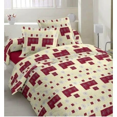 Bavlněné povlečení Tetris vínový 70x90, 140x200