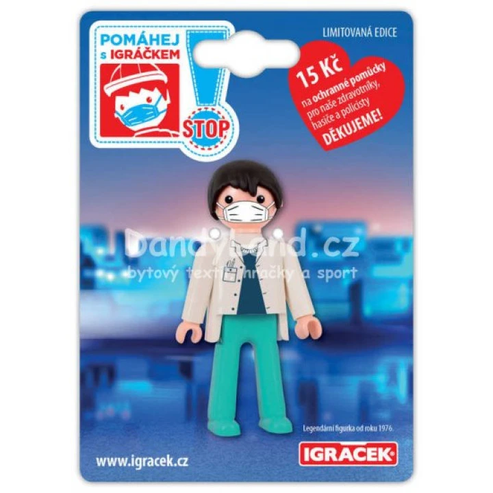 EFKO IGRÁČEK s rouškou figurka Lékárník Pomáhej s Igráčkem limit
