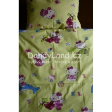 Bavlněné povlečení Hello Kitty žlutá 40x60, 90x120