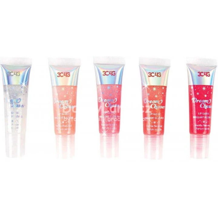 MAKE IT REAL Dětský set 5 lesků na rty 50ml v průhledné taštičce