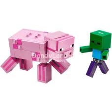 LEGO MINECRAFT Velká figurka Prase a malá zombie 21157 STAVEBNIC